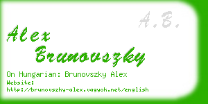 alex brunovszky business card